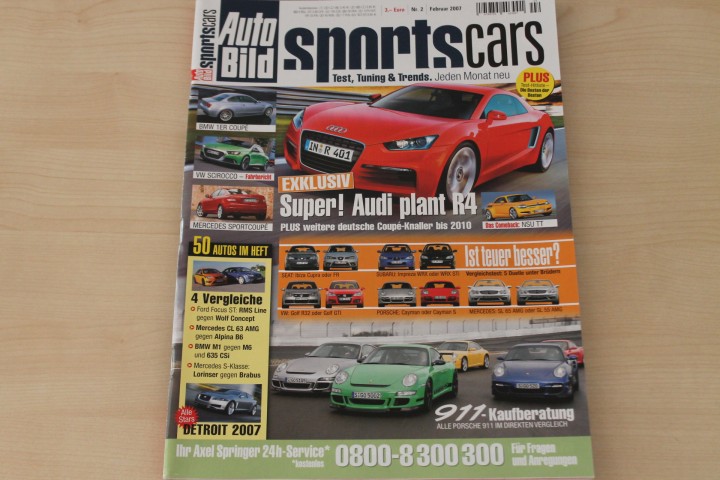 Deckblatt Auto Bild Sportscars (02/2007)